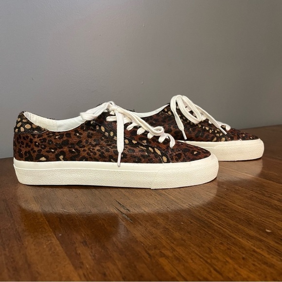 MADEWELL Leopard Print Dyed Calf Hair
Platform Sneakers. Women’s size 6.5. - Picture 3 of 14